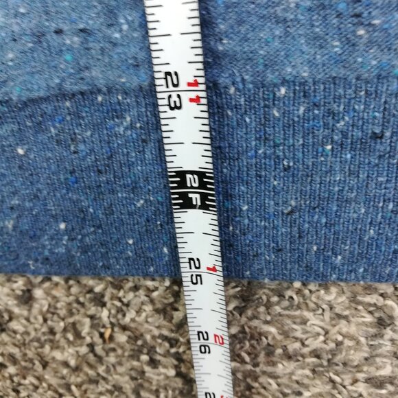 Ted Baker London Polo Shirt Ustee Wool Cable Knit Marled Blue Mens 2 Small - Picture 7 of 8